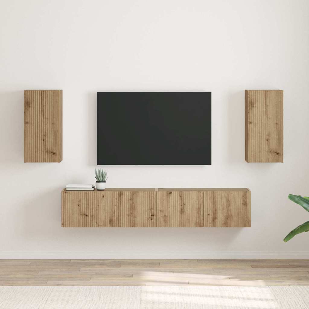 892288 1 Dulap TV de perete 2 pcs Stejar artizanal 30 x 31 x 60 cm Dulap TV de perete 2 pcs Stejar artizanal 30 x 31 x 60 cm