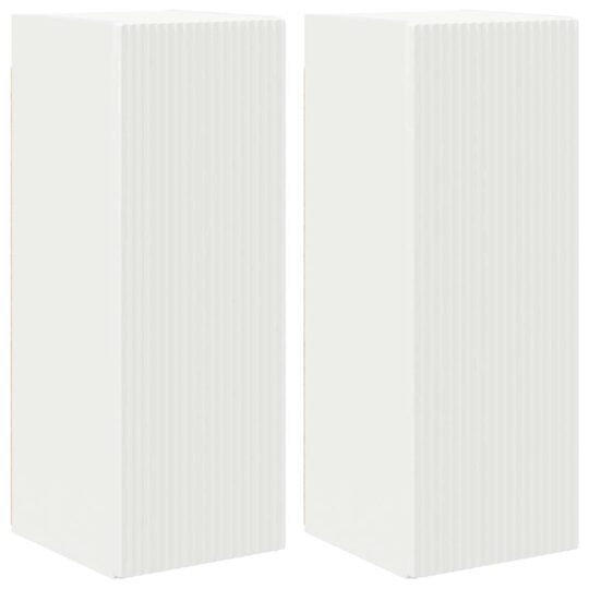 Alternative view of Dulap TV de perete 2 pcs Alb 30 x 31 x 80 cm Lemn compozit