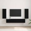 892292 1 Dulap TV de perete 2 pcs Negru 30 x 31 x 80 cm Lemn compozit 892292 1