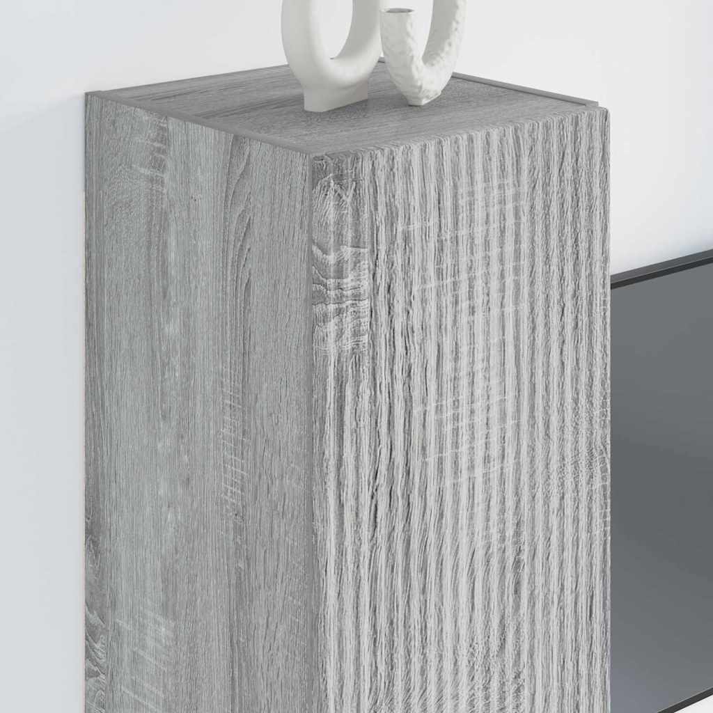 892302 4 Dulap TV de perete Pe perete 2 pcs Gri Sonoma 30 x 31 x 80 cm Dulap TV de perete Pe perete 2 pcs Gri Sonoma 30 x 31 x 80 cm - imagine 4