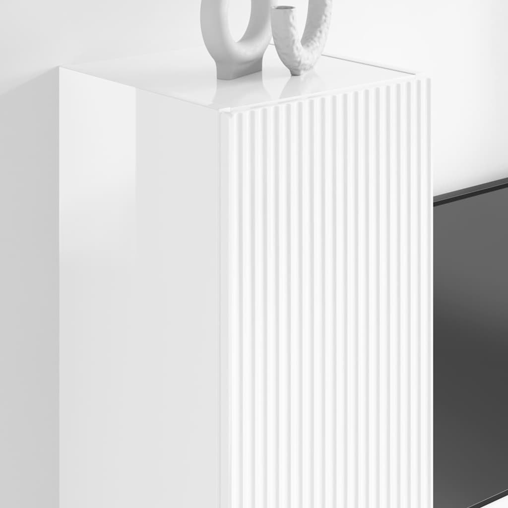892317 4 Dulap TV de perete Alb Lucios 30 x 31 x 100 cm Lemn compozit Dulap TV de perete Alb Lucios 30 x 31 x 100 cm Lemn compozit - imagine 4