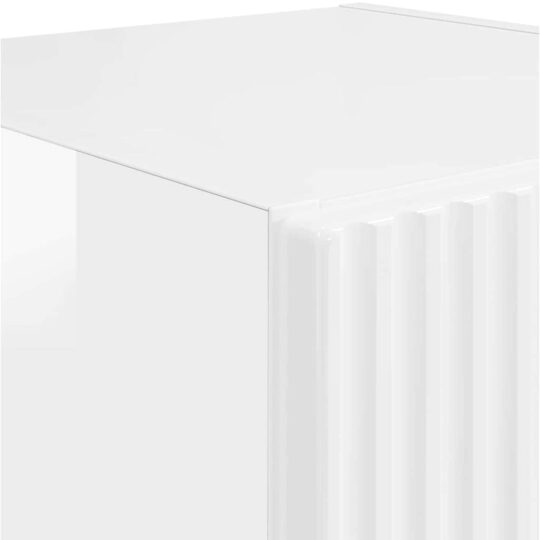 892318 10 Dulap TV de perete Pe perete 2 pcs Alb Lucios 30 x 31 x 100 cm 892318 10