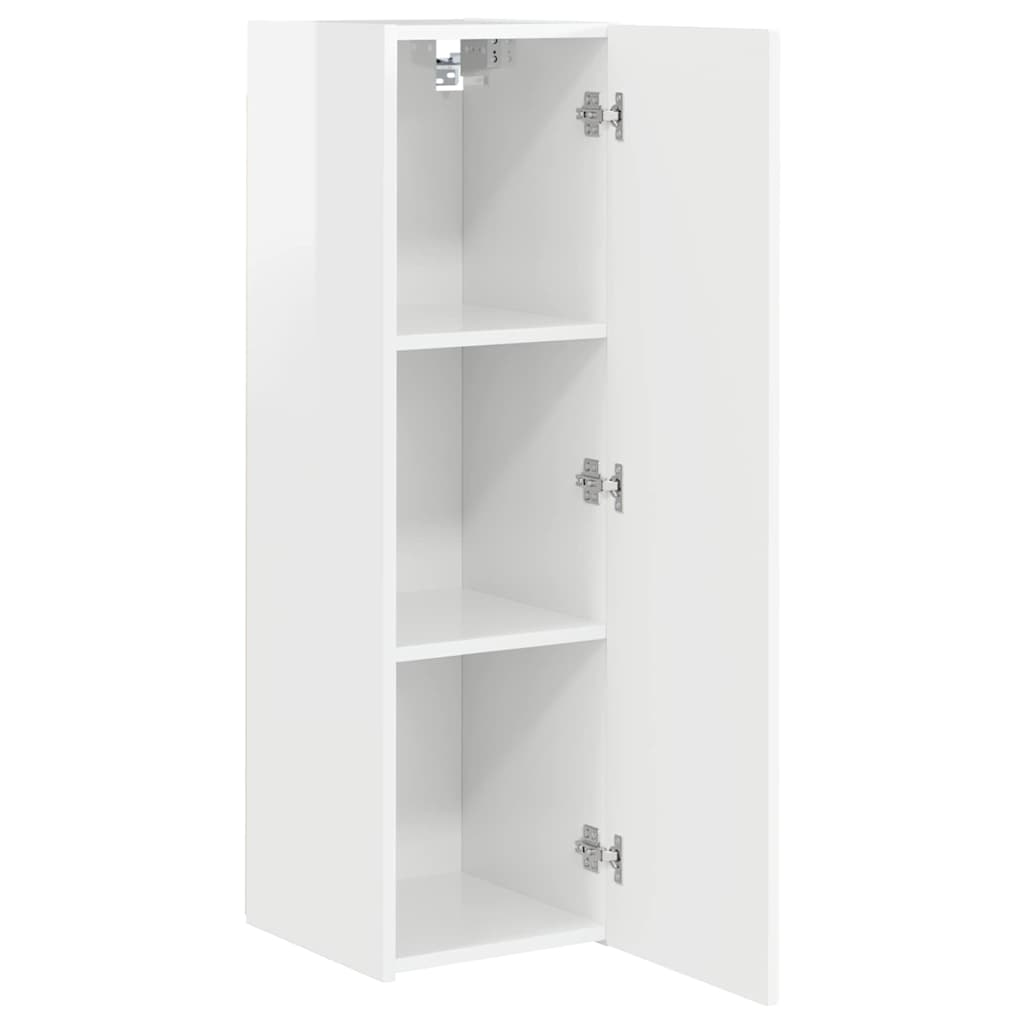 892318 6 Dulap TV de perete Pe perete 2 pcs Alb Lucios 30 x 31 x 100 cm Dulap TV de perete Pe perete 2 pcs Alb Lucios 30 x 31 x 100 cm - imagine 6