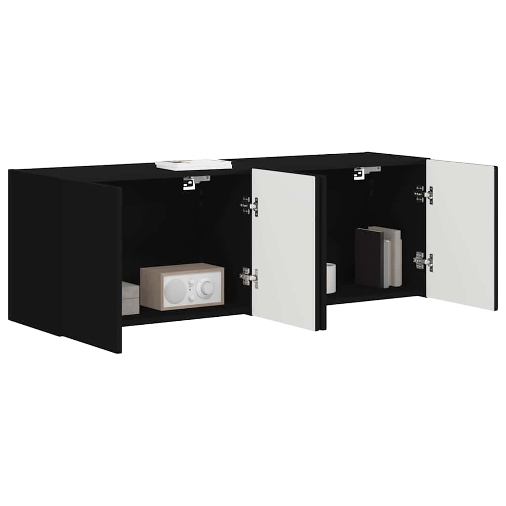 892332 3 Dulap TV de perete 2 pcs Negru 59,5 x 31 x 40 cm Lemn compozit Dulap TV de perete 2 pcs Negru 59,5 x 31 x 40 cm Lemn compozit - imagine 3