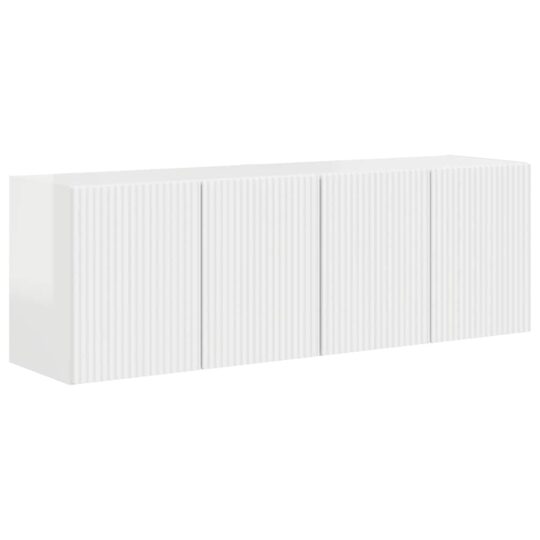 Alternative view of Dulap TV de perete Pe perete 2 pcs Alb lucios 59,5 x 31 x 40 cm