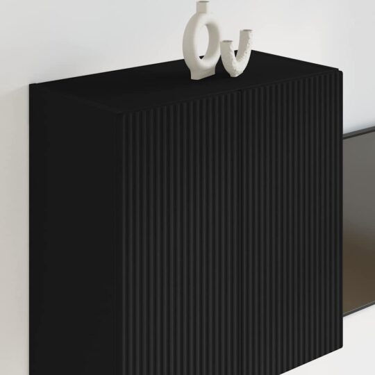 892350 4 Dulap TV de perete Negru 59,5 x 31 x 60 cm Lemn compozit 892350 4