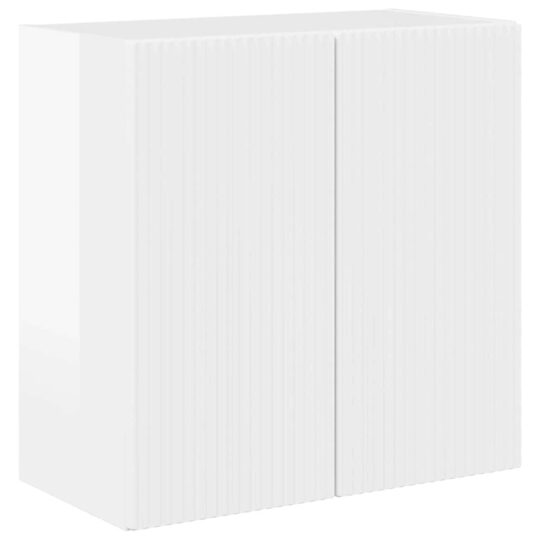 Alternative view of Dulap TV de perete Alb lucios 59,5 x 31 x 60 cm Lemn compozit