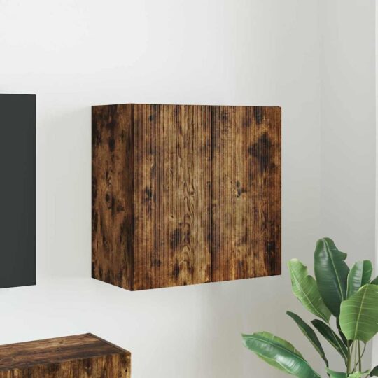 Dulap TV de perete Pe perete Stejar fumuriu 59,5 x 31 x 60 cm