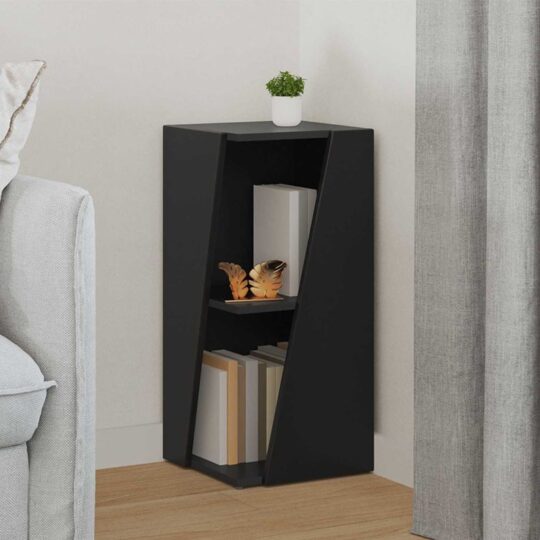 Raft lateral Negru 33 x 32 x 70,5 cm Lemn compozit