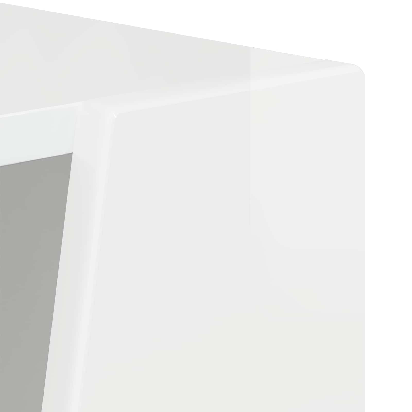 Raft lateral Alb lucios 33 x 32 x 70,5 cm Lemn compozit - imagine 8