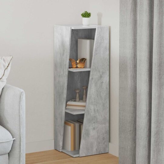 Raft lateral Gri din beton 33 x 32 x 100,5 cm Lemn compozit