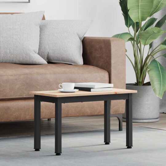 Masă de cafea natural 60 x 30 x 36 cm Lemn de pin masiv