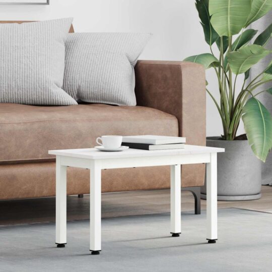 Masă de cafea Alb 60 x 30 x 36 cm Lemn de pin masiv
