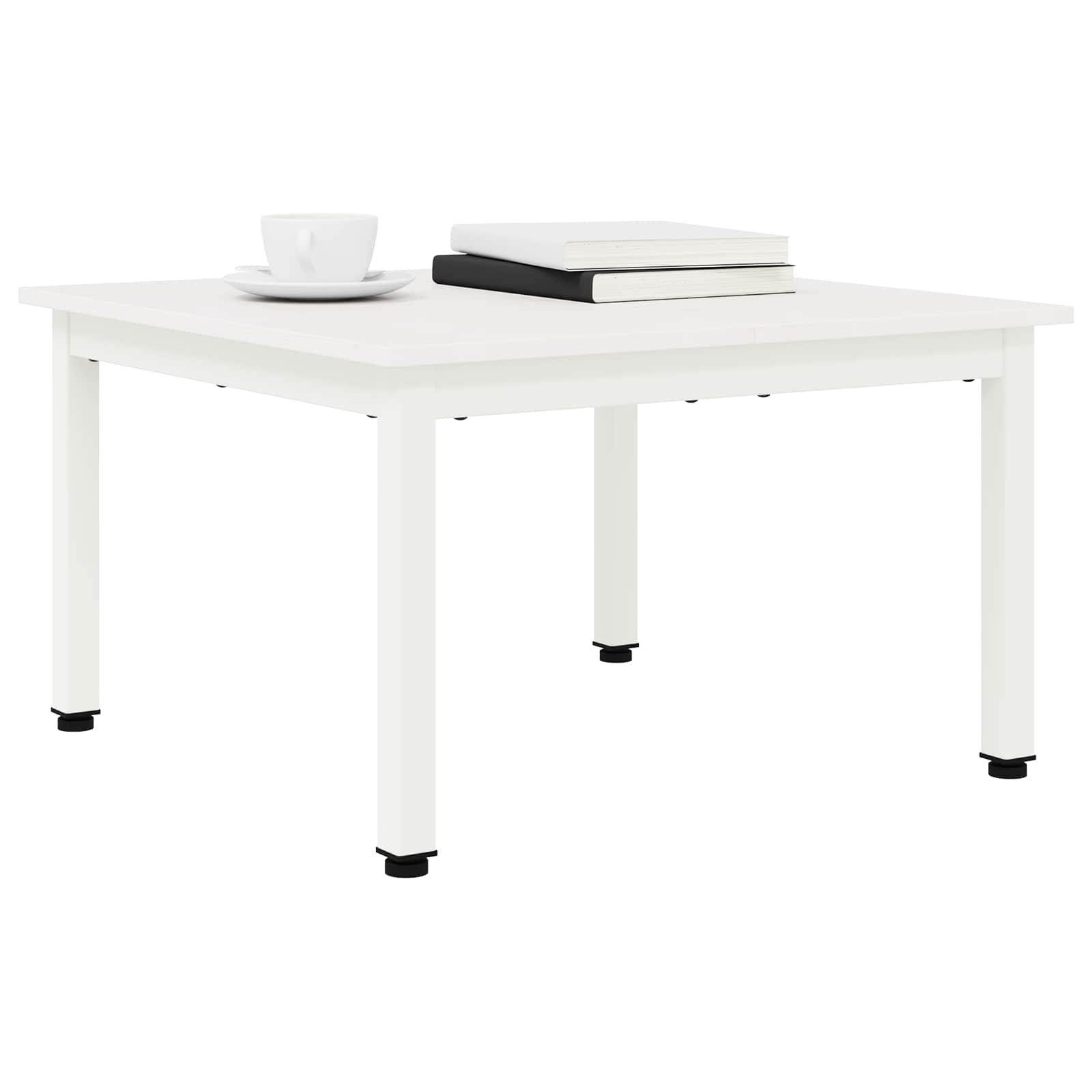 Masă de cafea Alb 60 x 60 x 36 cm Lemn de pin masiv - imagine 3