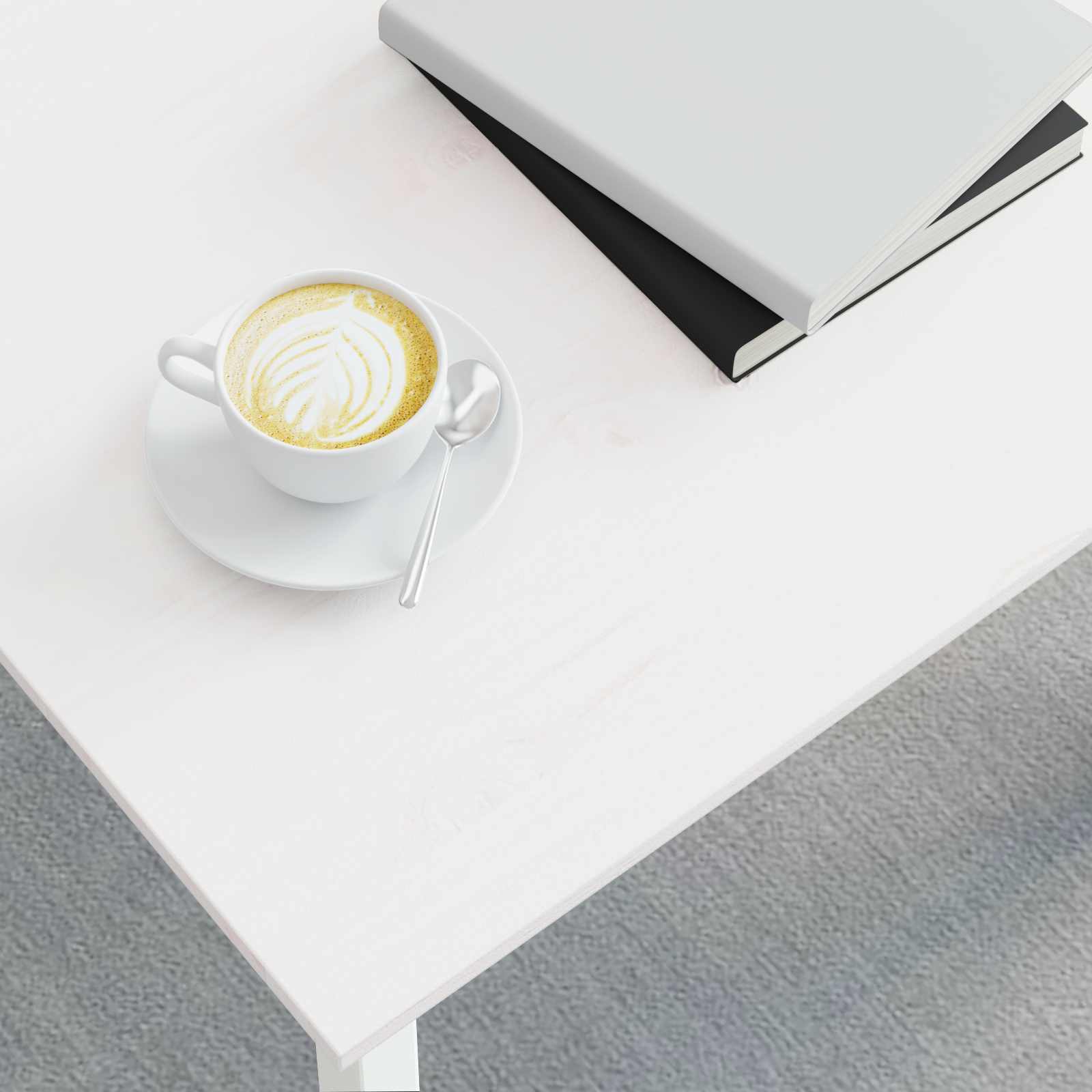 Masă de cafea Alb 60 x 60 x 36 cm Lemn de pin masiv - imagine 4