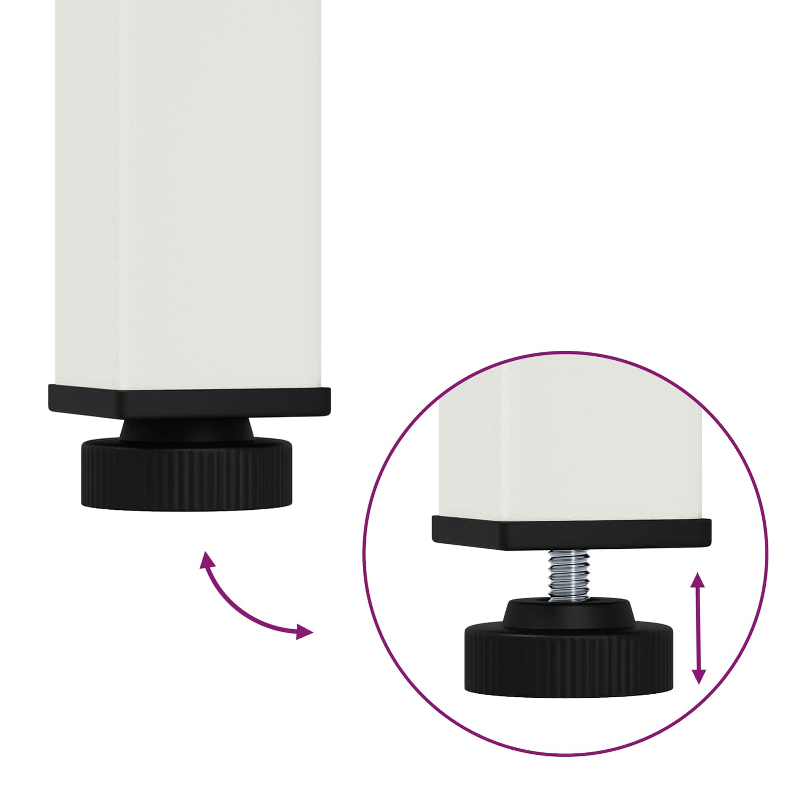 Masă de cafea Alb 60 x 60 x 36 cm Lemn de pin masiv - imagine 9