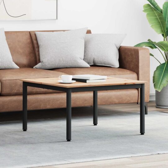 Masă de cafea natural 80 x 80 x 45 cm Lemn de pin masiv