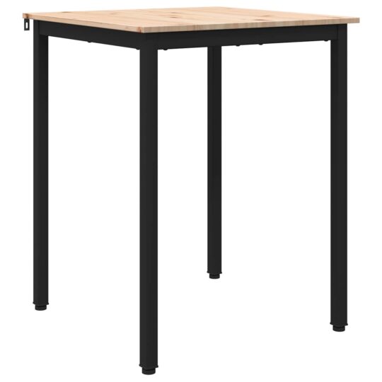 Alternative view of Masă de dining natural 60 x 60 x 75 cm Lemn de pin masiv