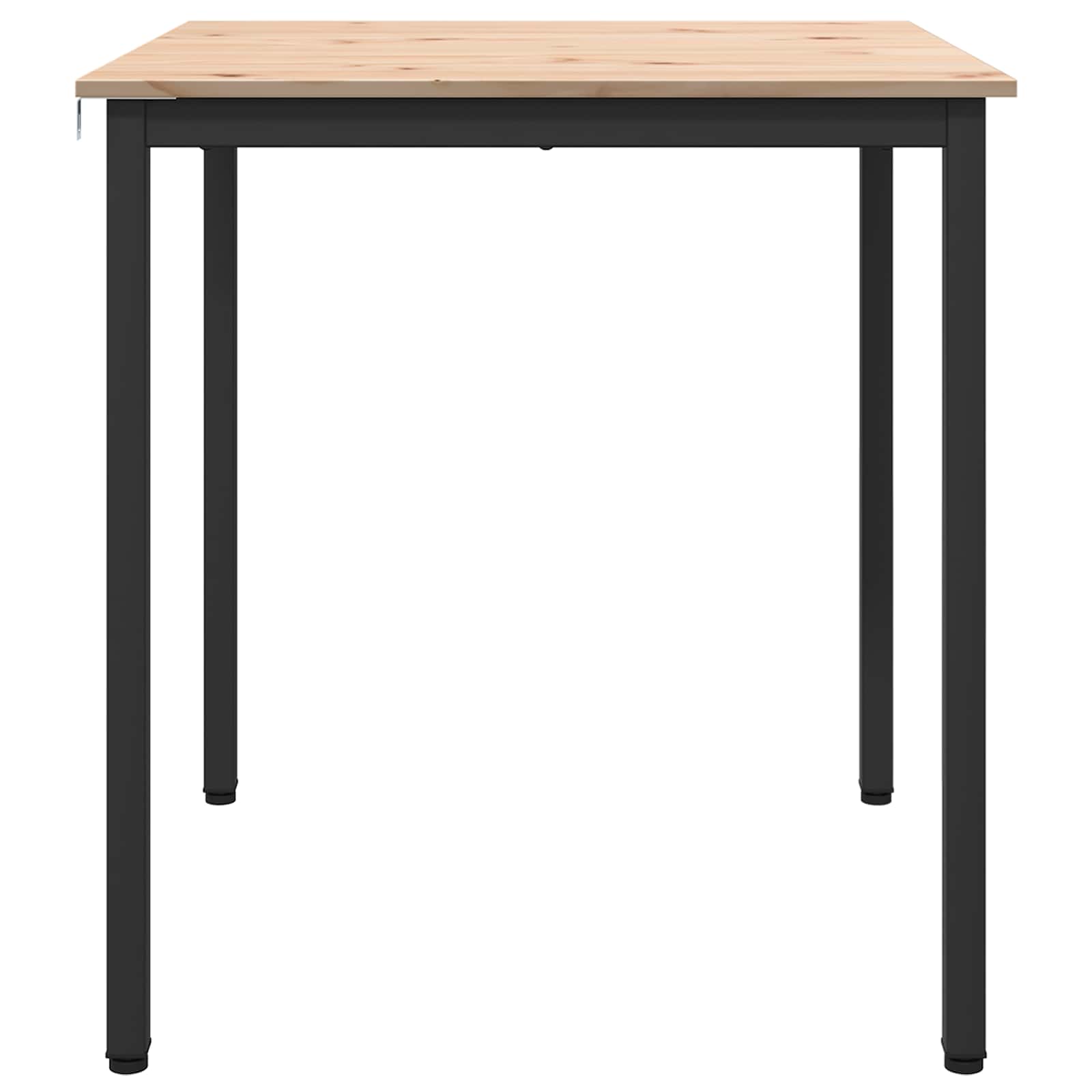 Masă de dining natural 70 x 70 x 75 cm Lemn de pin masiv - imagine 6