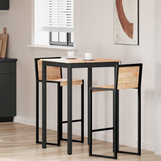 Masă de bar natural 110 x 55 x 105 cm Lemn de pin masiv