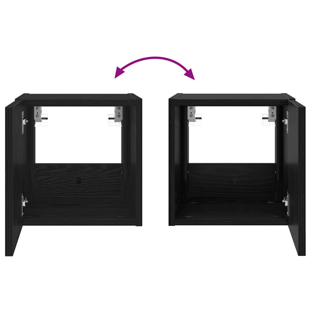 893639 13 Dulap TV de perete Stejar Negru 30,5 x 35 x 30 cm Lemn compozit Dulap TV de perete Stejar Negru 30,5 x 35 x 30 cm Lemn compozit - imagine 13