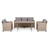 1 5 BAXTER Set mobilier terasă/grădină, 2 fotolii, canapea și masă BAXTER Set mobilier terasă/grădină, 2 fotolii, canapea și masă