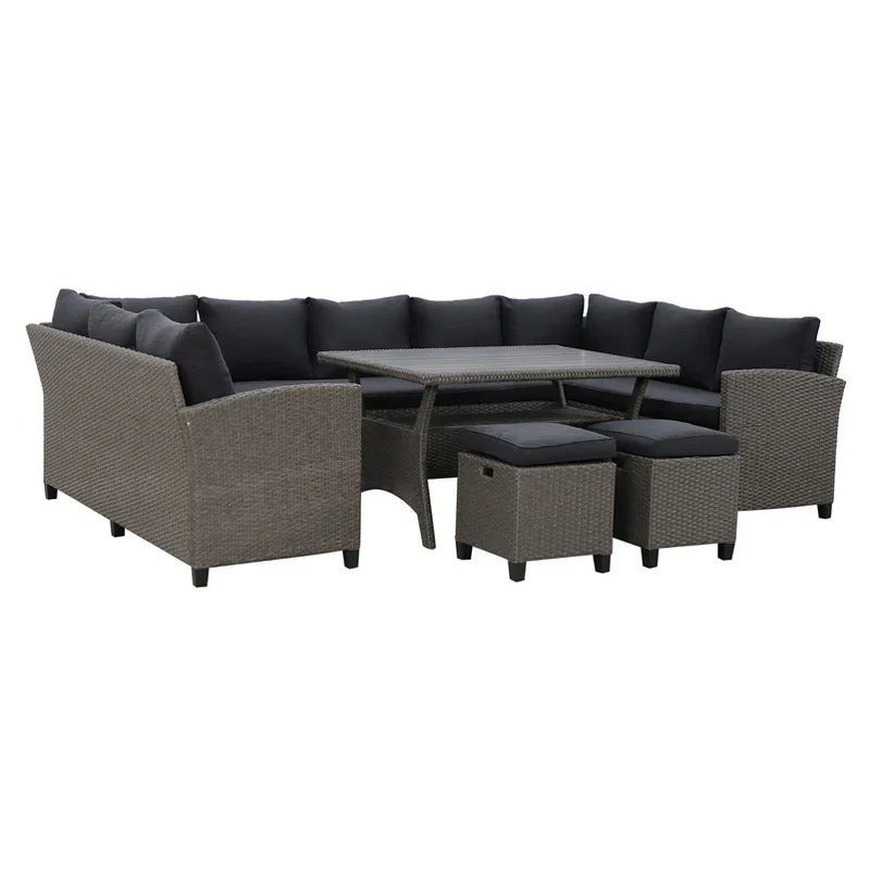 1 8 BAXTER Set mobilier terasă/gădină, colțar, masă, 2 taburete BAXTER Set mobilier terasă/gădină, colțar, masă, 2 taburete
