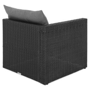 12 MARTI Set mobilier terasă/grădină, fotoliu braț stânga, fotoliu braț dreapta, 2 taburete și măsuță 12