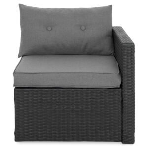 13 MARTI Set mobilier terasă/grădină, fotoliu braț stânga, fotoliu braț dreapta, 2 taburete și măsuță 13