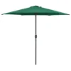 Umbrelă de soare cu stâlp din aluminiu, verde, 270x246 cm