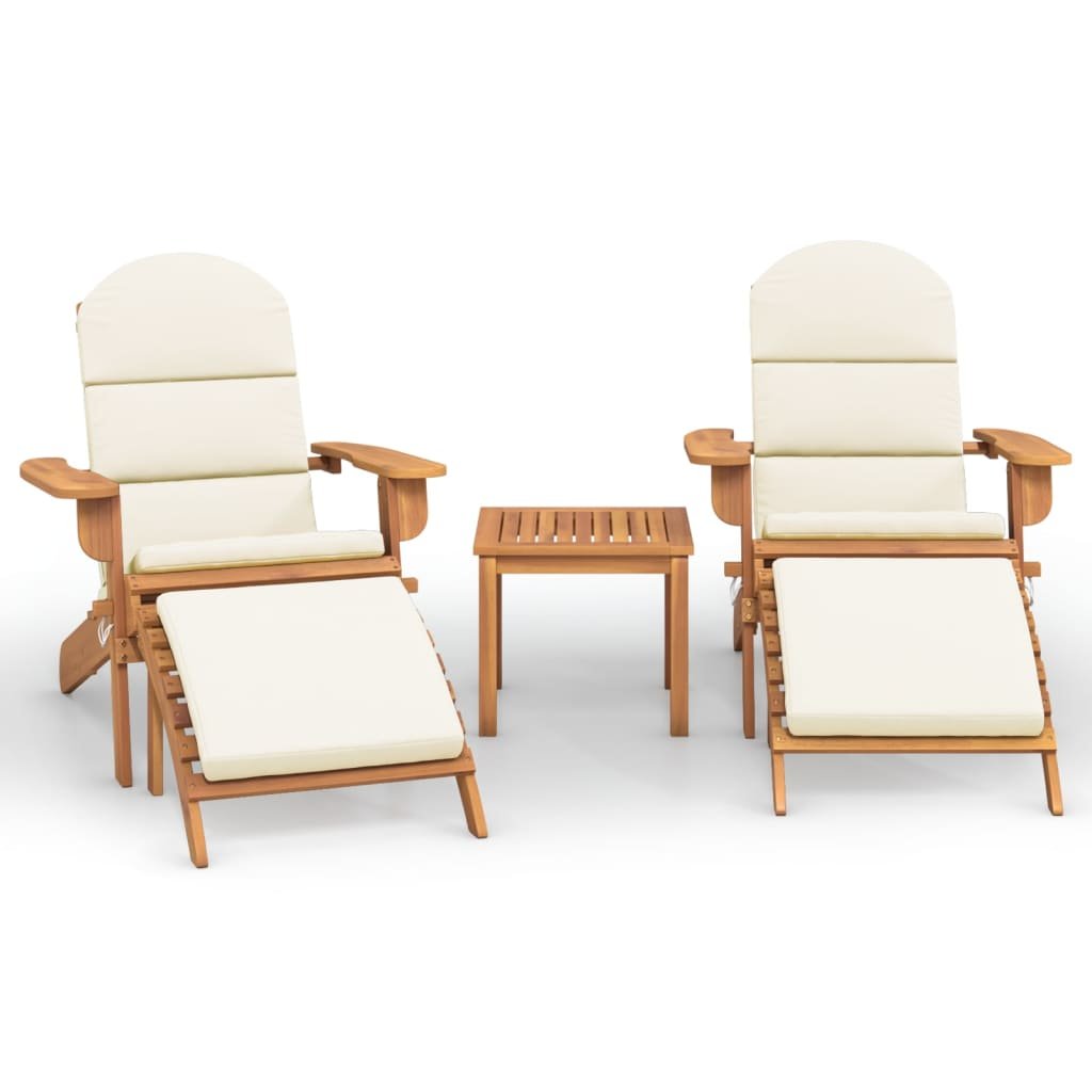 15 5 Set mobilier de grădină Adirondack, 3 piese, lemn masiv acacia Set mobilier de grădină Adirondack, 3 piese, lemn masiv acacia