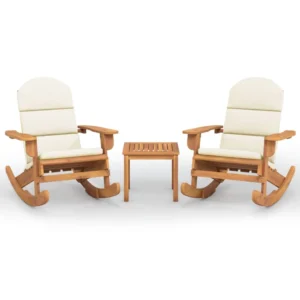 Set mobilier de grădină Adirondack, 3 piese, lemn masiv acacia