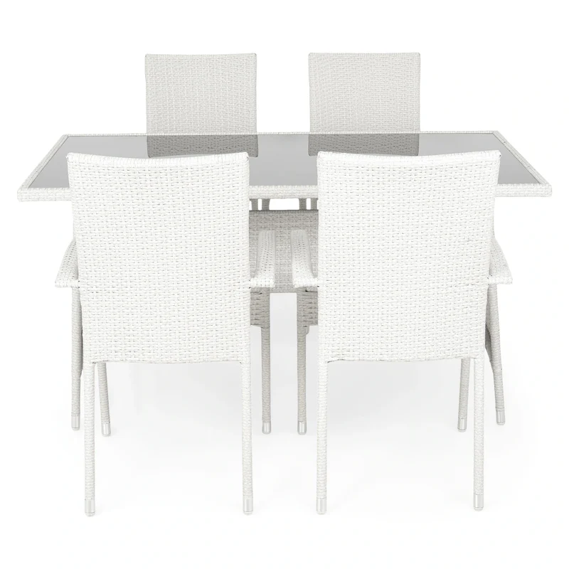 16 1 PRESLEY Set mobilier terasă/grădină, 4 scaune și masă PRESLEY Set mobilier terasă/grădină, 4 scaune și masă - imagine 2