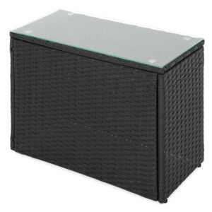 16 MARTI Set mobilier terasă/grădină, fotoliu braț stânga, fotoliu braț dreapta, 2 taburete și măsuță 16