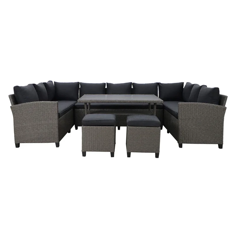 2 8 BAXTER Set mobilier terasă/gădină, colțar, masă, 2 taburete BAXTER Set mobilier terasă/gădină, colțar, masă, 2 taburete - imagine 2