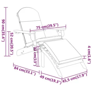 20 11 Set mobilier de grădină Adirondack, 3 piese, lemn masiv acacia 20 11