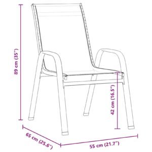 27 4 Set de masă pentru grădină 5 pcs Negru Oțel acoperit cu pulbere 27 4