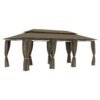 30 2 Pavilion cu perdele, gri taupe, 600 x 298 x 270 cm, 180 g/m² Pavilion cu perdele, gri taupe, 600 x 298 x 270 cm, 180 g/m²