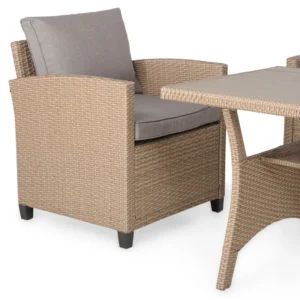 4 4 BAXTER Set mobilier terasă/grădină, 2 fotolii, canapea și masă 4 4