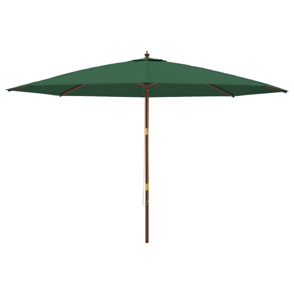 46 Umbrelă de soare de grădină, stâlp din lemn, verde, 400x273 cm Umbrelă de soare de grădină, stâlp din lemn, verde, 400x273 cm - imagine 3