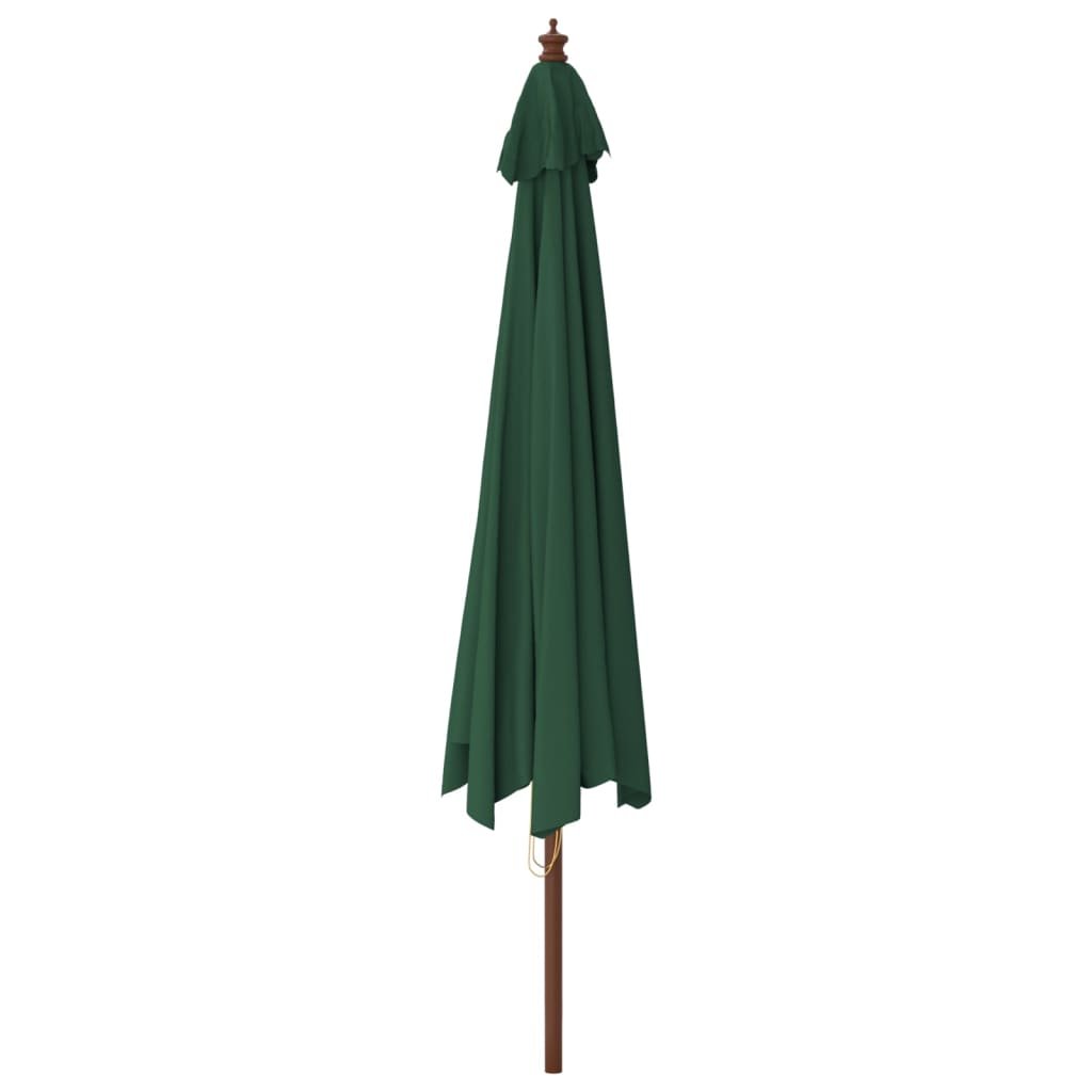 48 Umbrelă de soare de grădină, stâlp din lemn, verde, 400x273 cm Umbrelă de soare de grădină, stâlp din lemn, verde, 400x273 cm - imagine 5