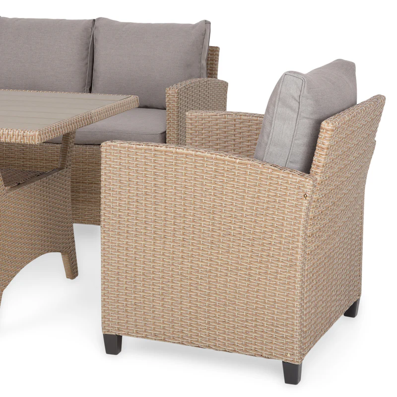 5 4 BAXTER Set mobilier terasă/grădină, 2 fotolii, canapea și masă BAXTER Set mobilier terasă/grădină, 2 fotolii, canapea și masă - imagine 5