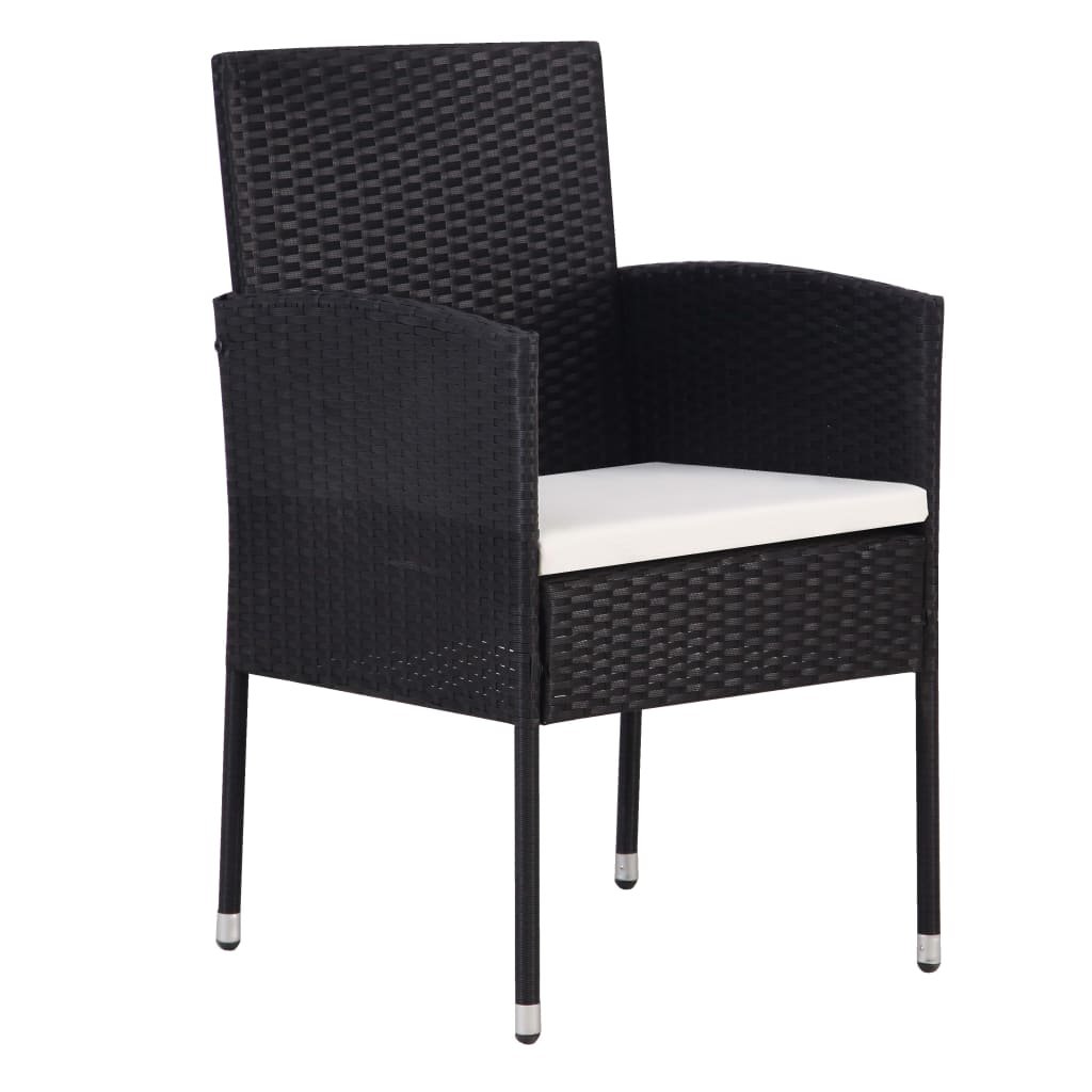54 4 Set mobilier de grădină, 5 piese, negru, poliratan Set mobilier de grădină, 5 piese, negru, poliratan - imagine 4