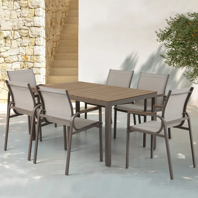 55 2 PARMA Set mobilier terasă/grădină, 6 scaune și masă PARMA Set mobilier terasă/grădină, 6 scaune și masă - imagine 2