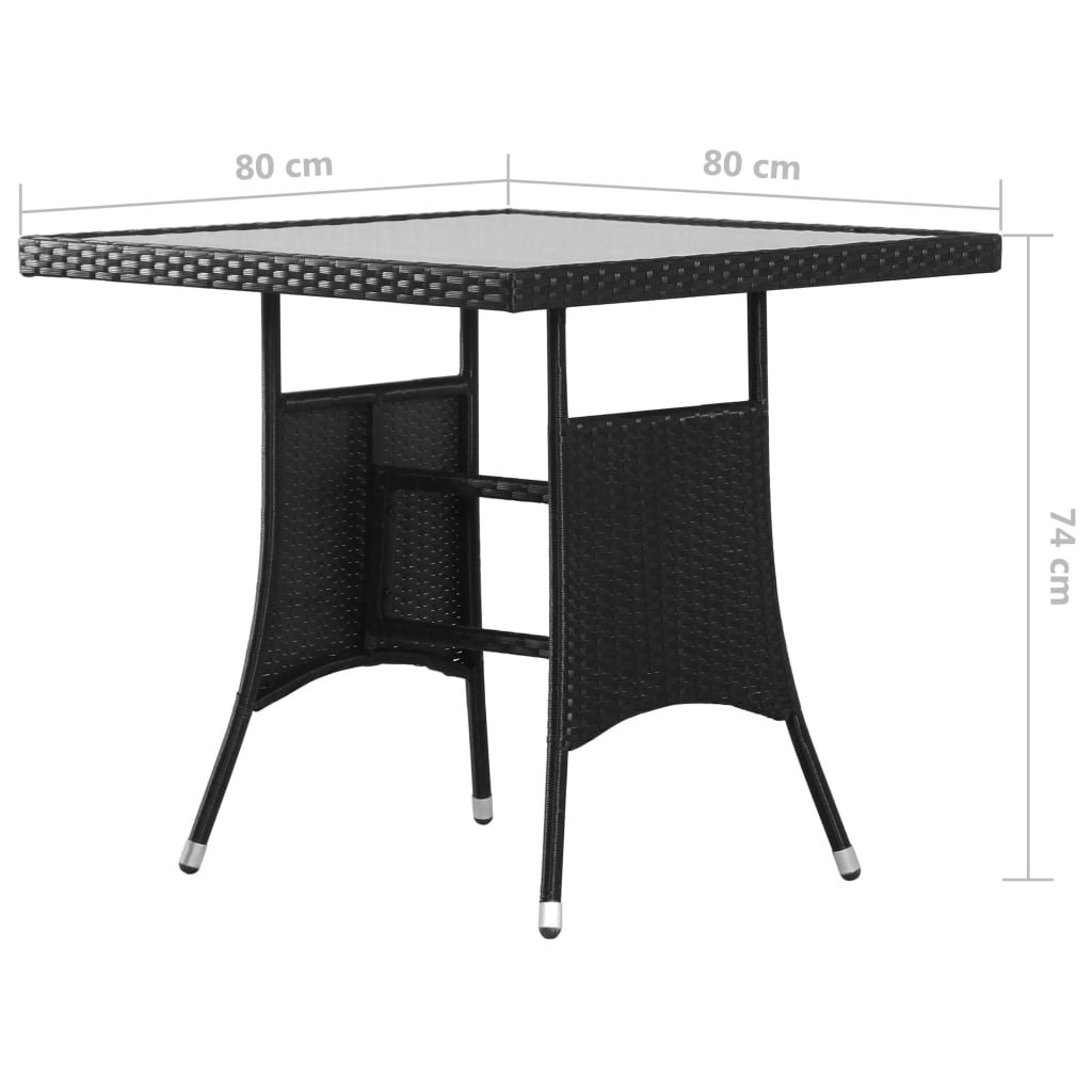 56 3 Set mobilier de grădină, 5 piese, negru, poliratan Set mobilier de grădină, 5 piese, negru, poliratan - imagine 6
