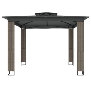 63 5 Foișor cu acoperiș dublu, antracit, 2,94x2,94 m, oțel 63 5