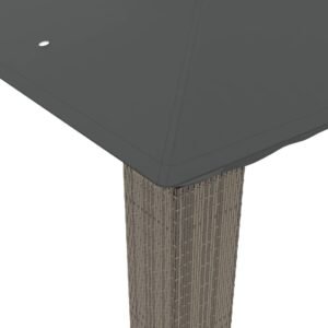 65 5 Foișor cu acoperiș dublu, antracit, 2,94x2,94 m, oțel 65 5