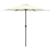 Umbrelă de soare grădină stâlp aluminiu alb nisipiu 270x246 cm