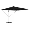 Parasol Roma Negru 286 x 284 x 270 cm Aluminiu și poliester