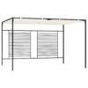 1 2 Pavilion grădină acoperiș retractabil crem 3x4x2,3 m 180 g/m² Pavilion grădină acoperiș retractabil crem 3x4x2,3 m 180 g/m²